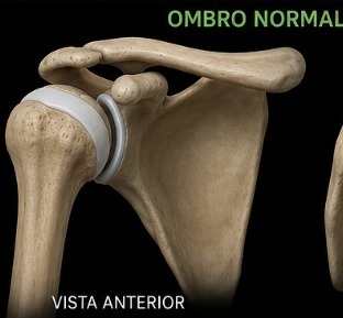 Instabilidade do Ombro — ombro normal (vista anterior)