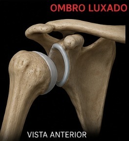 Instabilidade do Ombro — ombro luxado (vista anterior)