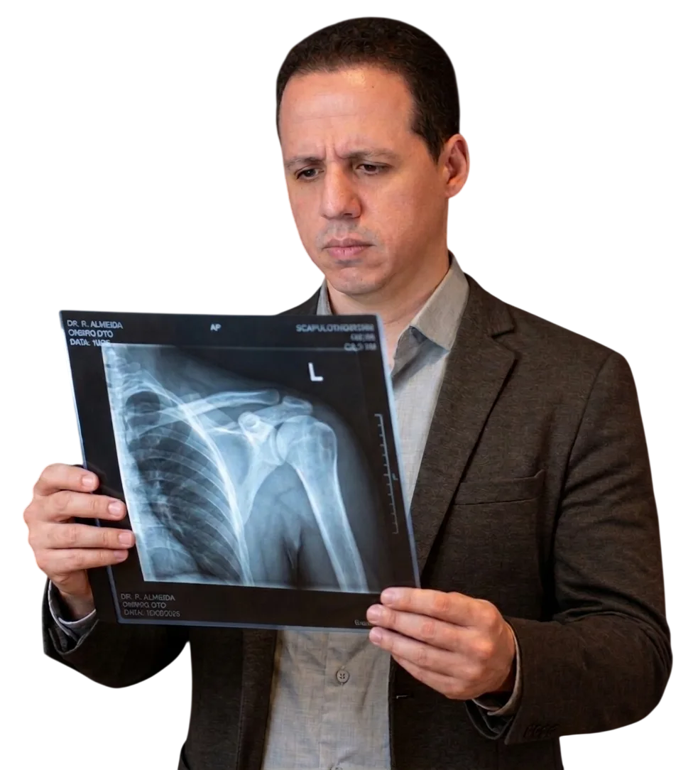 Dr. Yan analisando radiografia